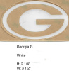 Ware County Gators HS (GA) White Oval Clear G